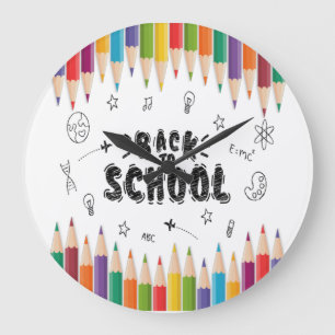 Welcome Back To School Shirt, First Day Of School Large Clock