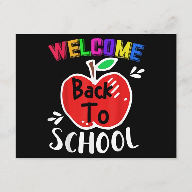 Welcome Back To School Shirt Funny Teachers Studen Enclosure Card (Front)