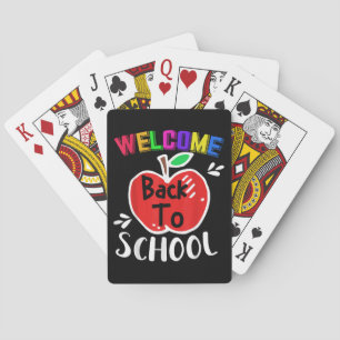 Welcome Back To School Shirt Funny Teachers Studen Playing Cards
