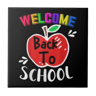 Welcome Back To School Shirt Funny Teachers Studen Tile