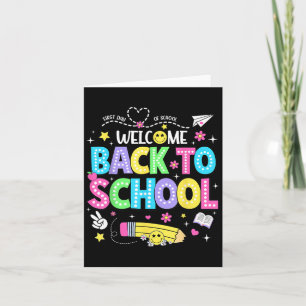 Welcome Back To School Shirts First Day Of School Card