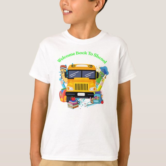 Welcome Back to School T-Shirt | Cute Back to Scho (Front)