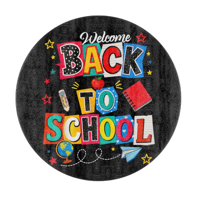 Welcome Back to School Teacher Happy First Day Cutting Board (Front)
