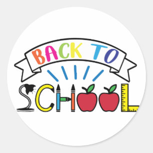 Welcome Back to School Teacher Life Classic Round Sticker