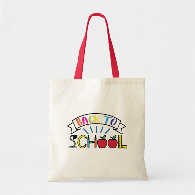 Welcome Back to School Teacher Life Tote Bag (Front)