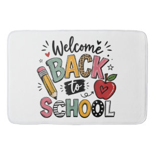 Welcome Back to School Teacher Student First Day Bath Mat