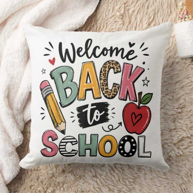 Welcome Back to School Teacher Student First Day Cushion (Blanket)