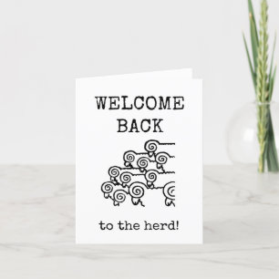 Welcome Back to the Herd Card
