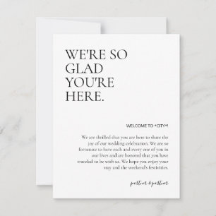 Welcome Bag Insert Card