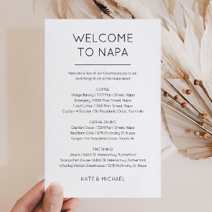 Welcome Bag Insert card