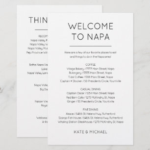 Welcome Bag Insert card