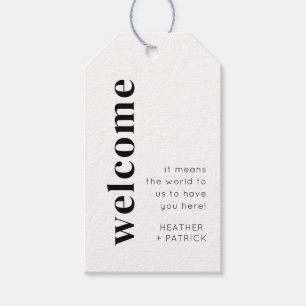 Welcome Bag Wedding Monogram Gift Tag Template