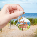 Welcome Beach Short term rental Vacation home Key Ring<br><div class="desc">This design may be personalised in the area provided by changing the photo and/or text. Or it can be customised by clicking Personalise this Template and then choosing the click to customise further option and delete or change the colour of the background, add text, change the text colour or style,...</div>