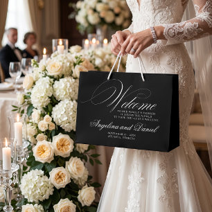 Welcome Black Bags For Wedding Guests