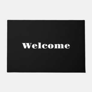 Welcome Black  Doormat