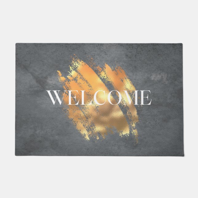 WELCOME BLACK DOORMAT (Front)