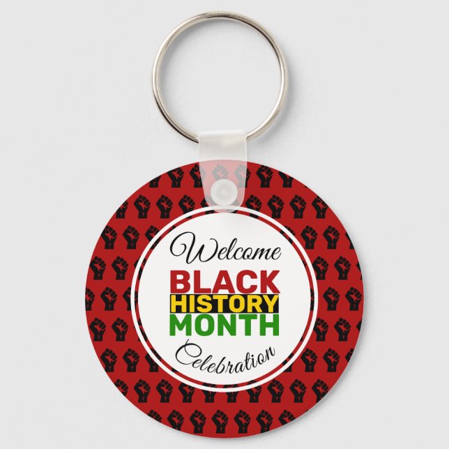 Welcome BLACK HISTORY MONTH Key Ring (Front)