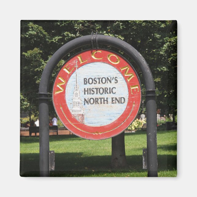 "Welcome Boston Historic North End" Magnet (Front)