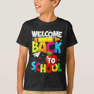 Welcome Byck To School Fun Student Teacher Love Ki T-Shirt
