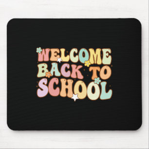 Welcome Byck To School Retro First Day Of School T Mouse Pad