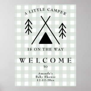 Welcome Camping Baby Shower Poster