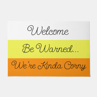 Welcome Candy Corn Doormat