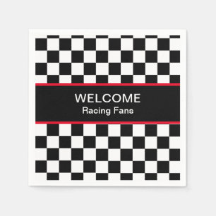 Welcome Car Racing Fans Napkin