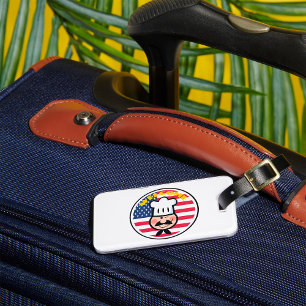 Welcome Chef With American Flag  Luggage Tag