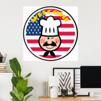 Welcome Chef With American Flag
