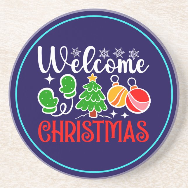Welcome Christmas-63758 Coaster (Front)