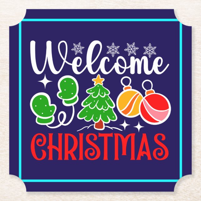 Welcome Christmas-63758 Paper Coaster (Front)