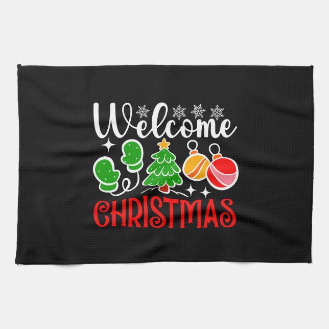 Welcome Christmas-63758 Tea Towel (Horizontal)