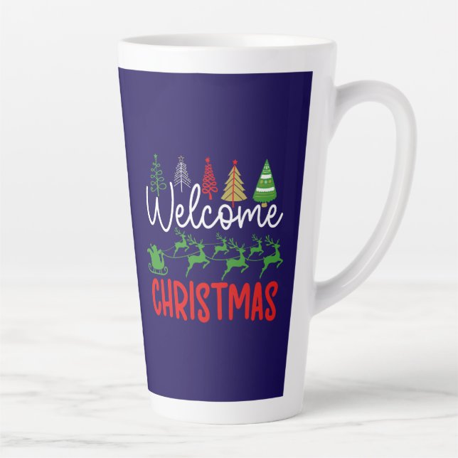 Welcome Christmas-84964 Latte Mug (Right)