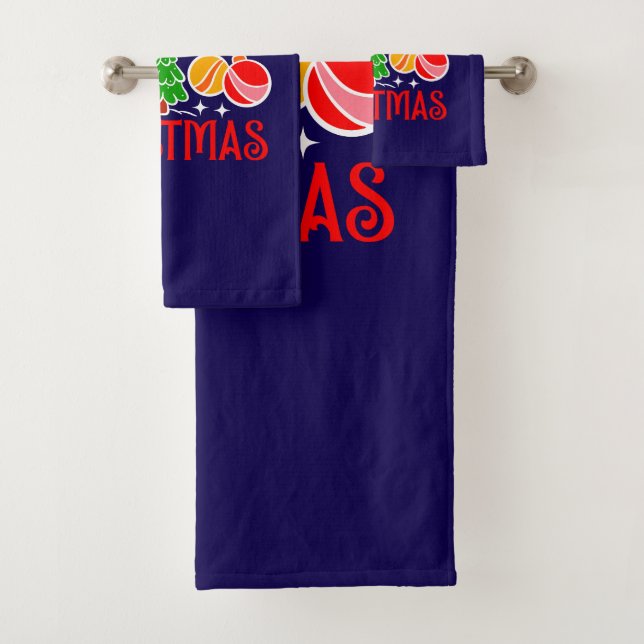 Welcome Christmas Bath Towel Set (Insitu)