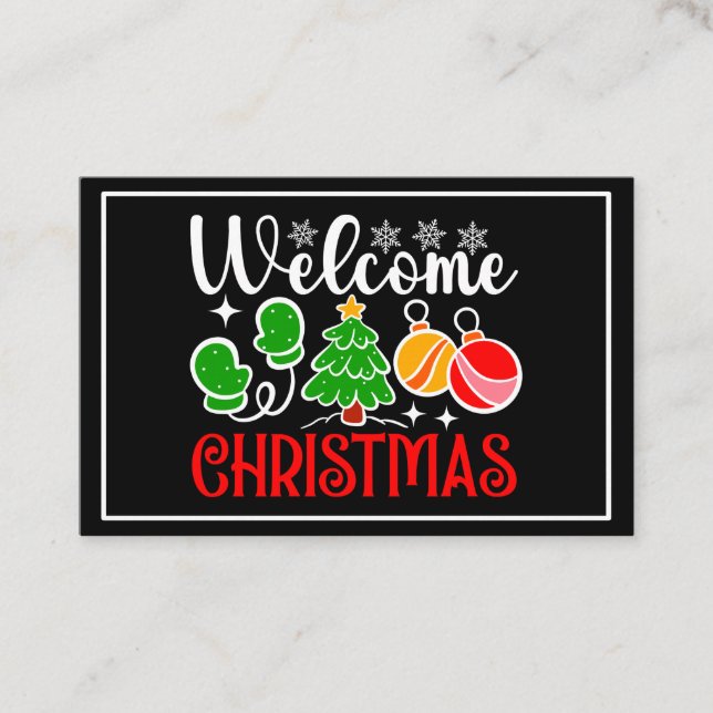 Welcome Christmas Business Card (Front)