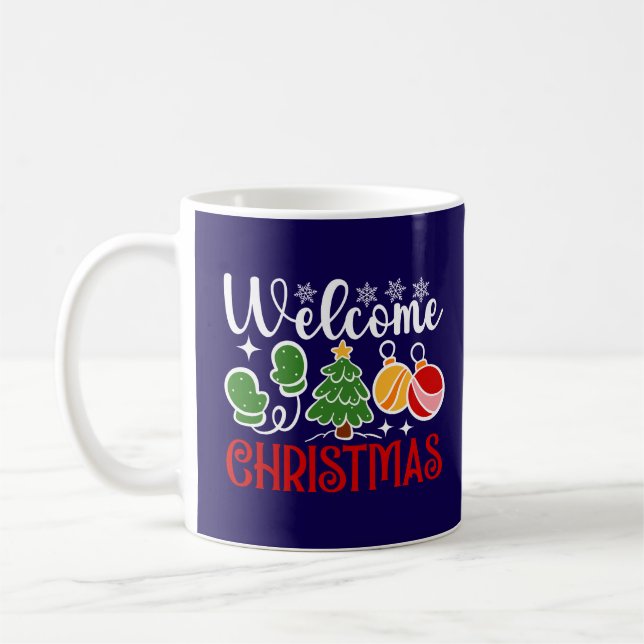 Welcome Christmas Coffee Mug (Left)