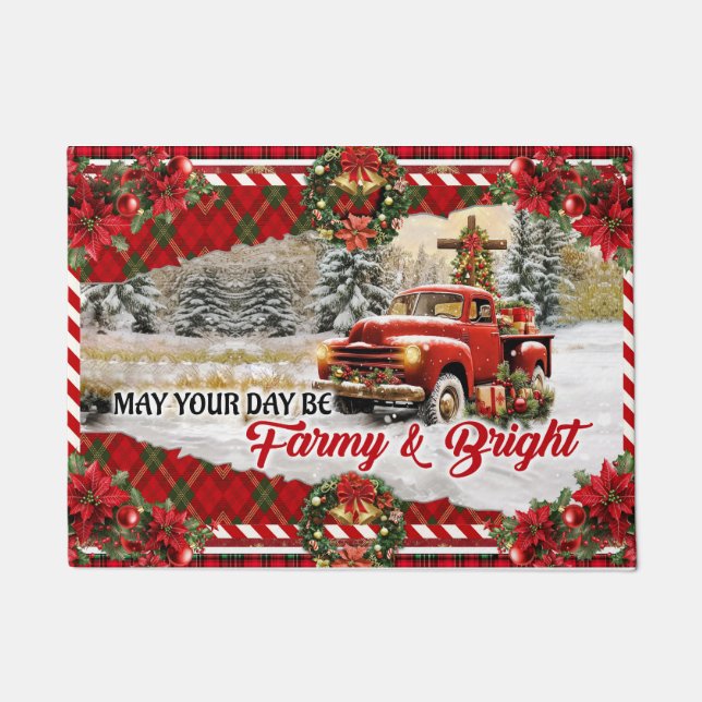 Welcome Christmas Doormat – Festive Holiday Welcom (Front)