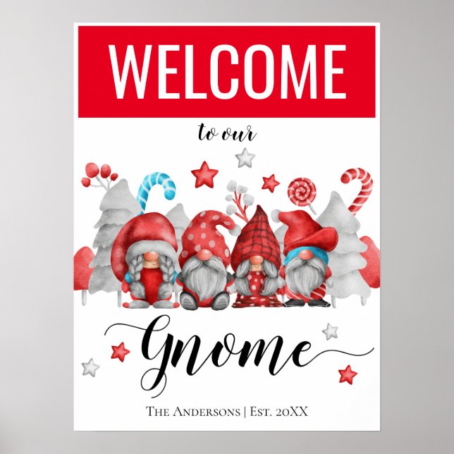 Welcome Christmas Gnomes Poster (Front)