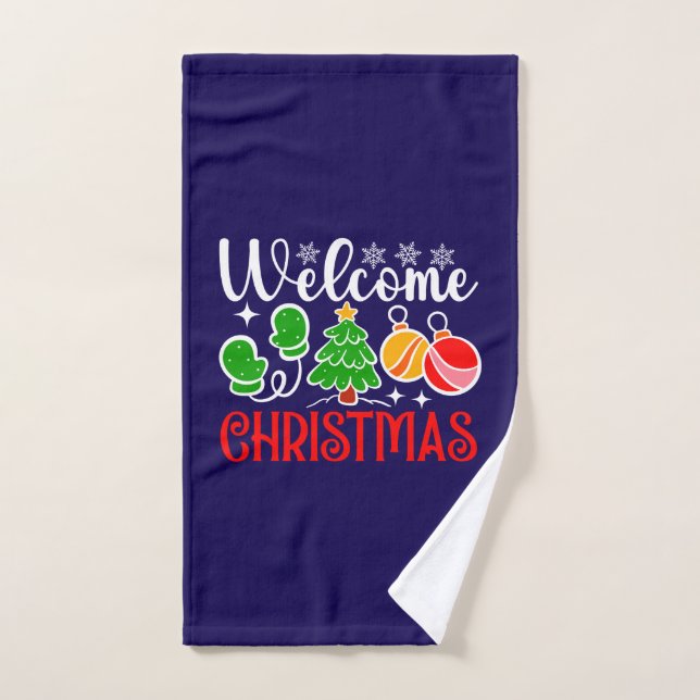 Welcome Christmas Hand Towel (Hand Towel)