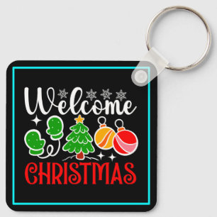 Welcome Christmas Key Ring