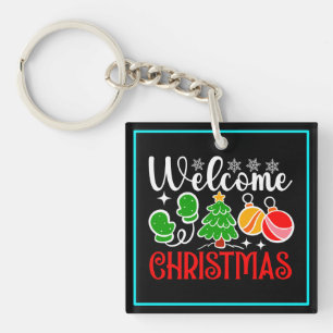 Welcome Christmas Key Ring