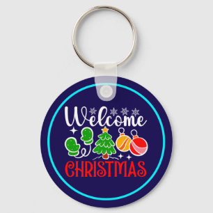 Welcome Christmas Key Ring