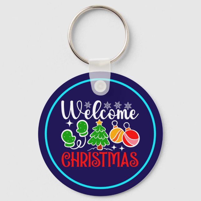 Welcome Christmas Key Ring (Front)