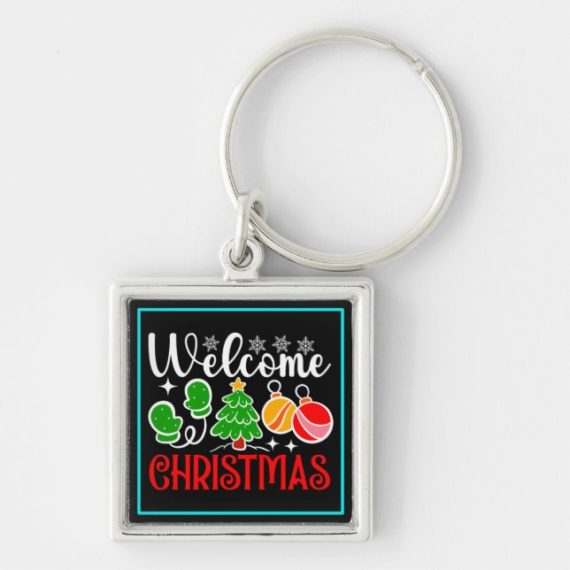 Welcome Christmas Key Ring (Front)