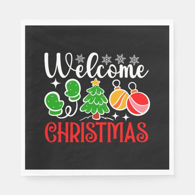 Welcome Christmas Napkin (Front)