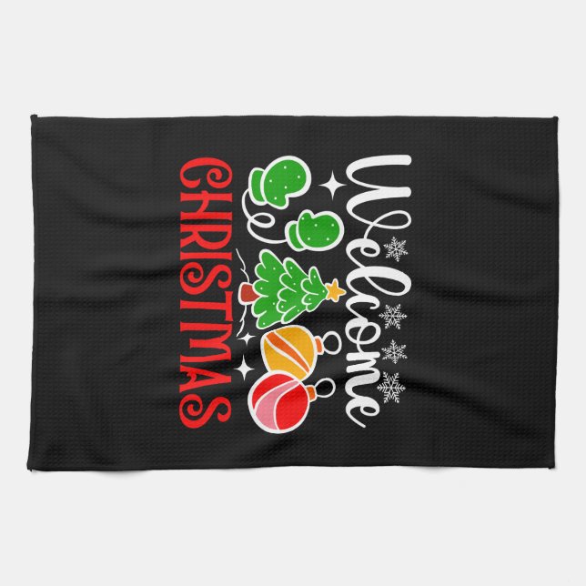 Welcome Christmas Tea Towel (Horizontal)