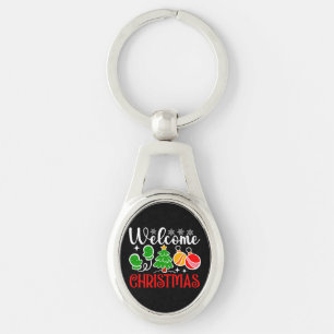 Welcome Christmas Tree And Ornaments-23758 Key Ring