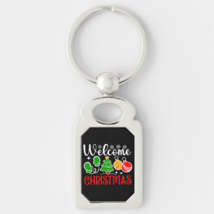 Welcome Christmas Tree And Ornaments-23758 Key Ring