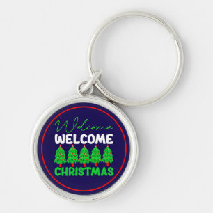 Welcome Christmas Tree Holiday Design-85600 Key Ring