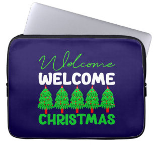 Welcome Christmas Tree Holiday Design-85600 Laptop Sleeve